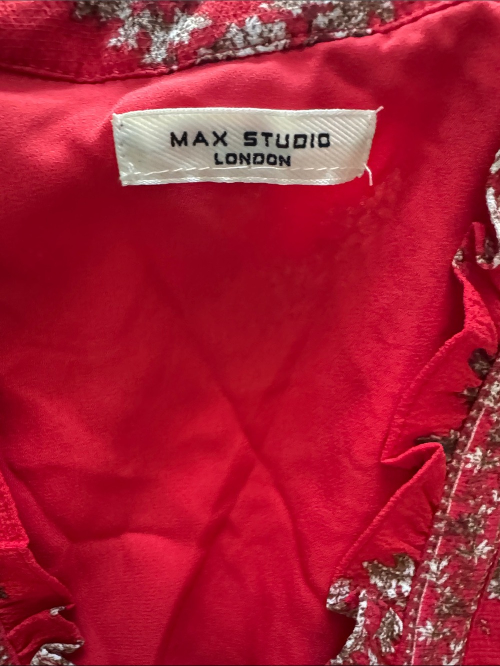 Max Studio Red Floral Dress - Picture 3 of 4